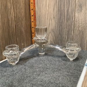 Glass candle holder